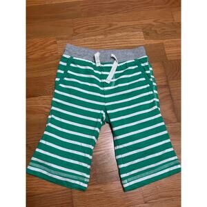 Mini Boden Boys Stripped Green Shorts Size 4.